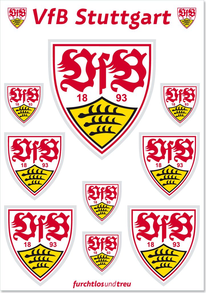 VfB Stuttgart Aufkleber 10er Set Produktbild 