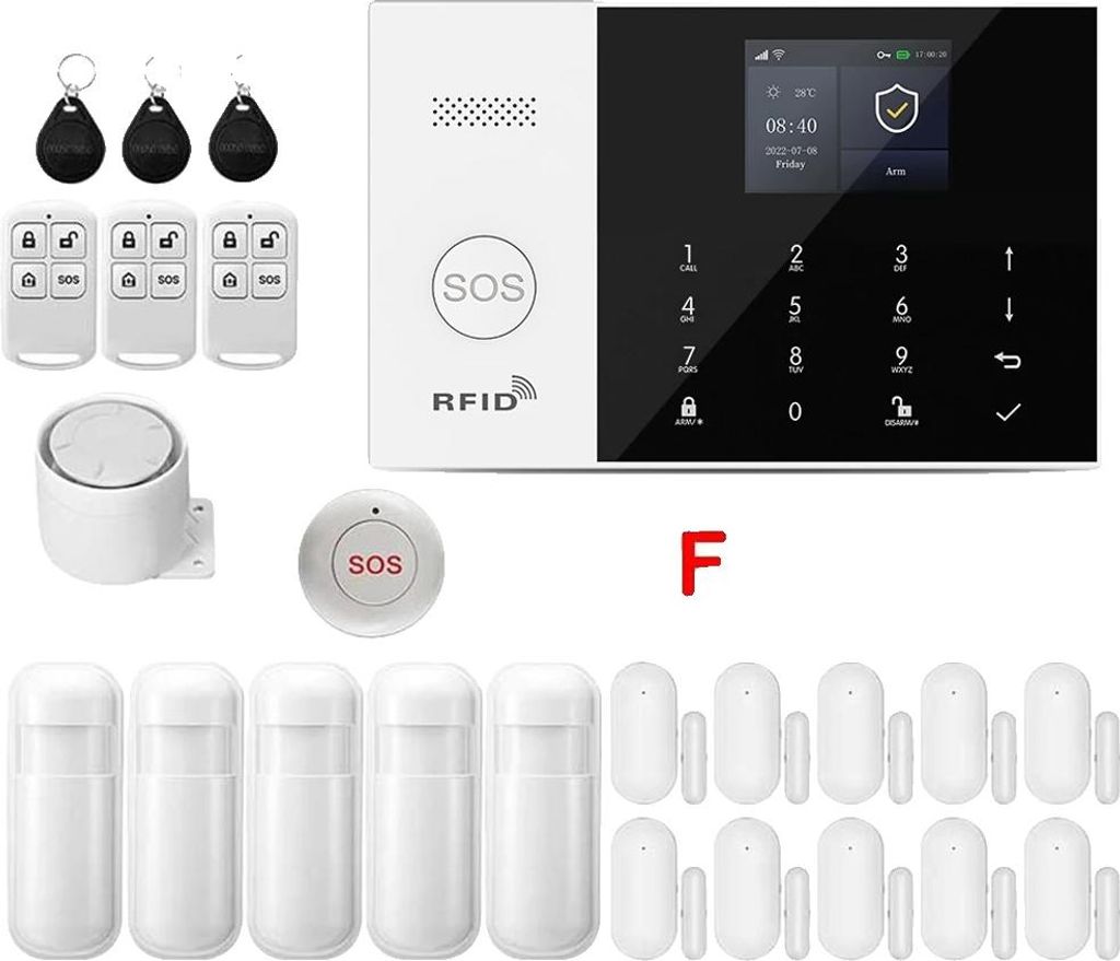 Sistema di allarme, connettività wireless, compatibilità Immagine del prodotto 