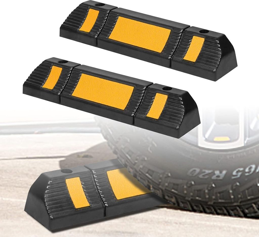 ACXIN 2 stuks rubberen wielblokken, parkeerbelemmering, Productafbeelding 