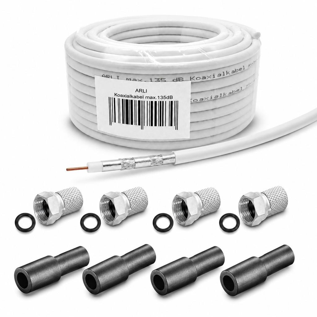 15m ARLI Koaxialkabel – max. 135 dB 5-fach geschirmt + 4x Produktbild 