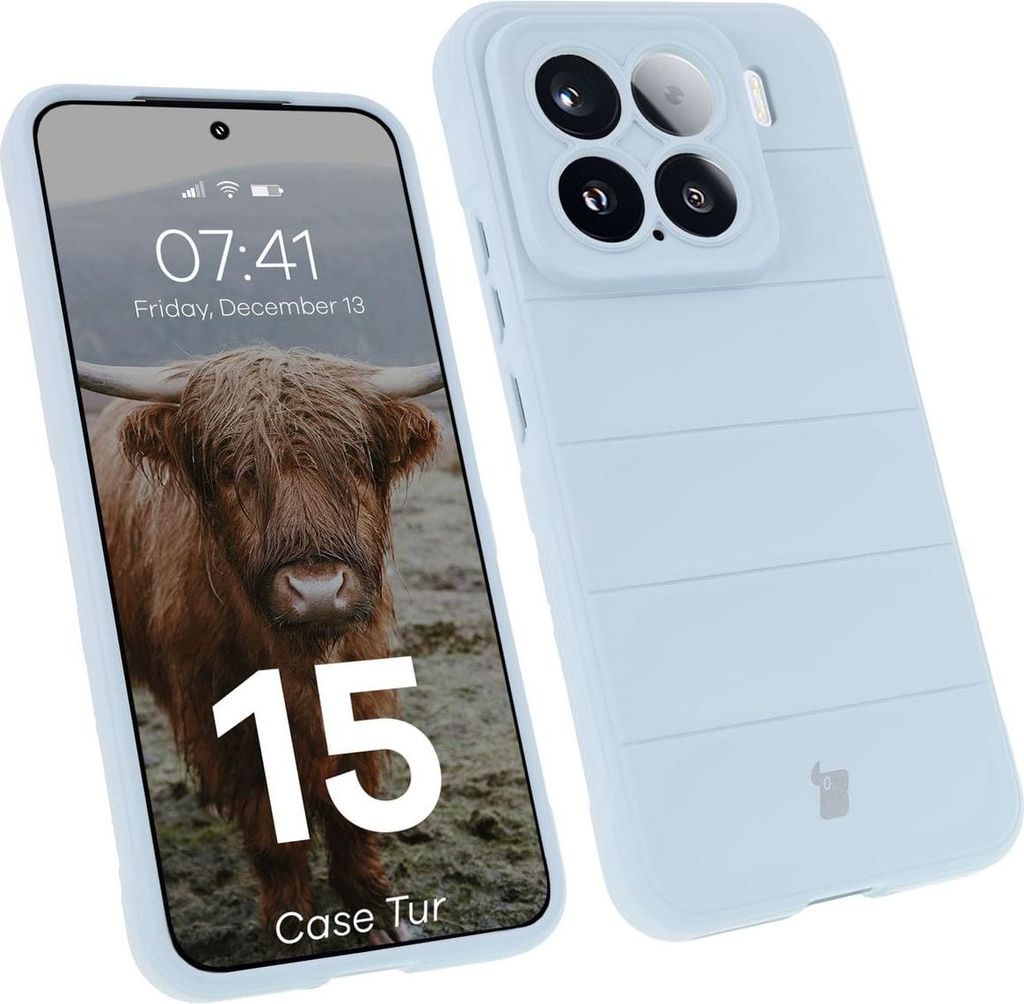 Pancerne etui Bizon Case Tur do Xiaomi 15, jasnoniebieskie