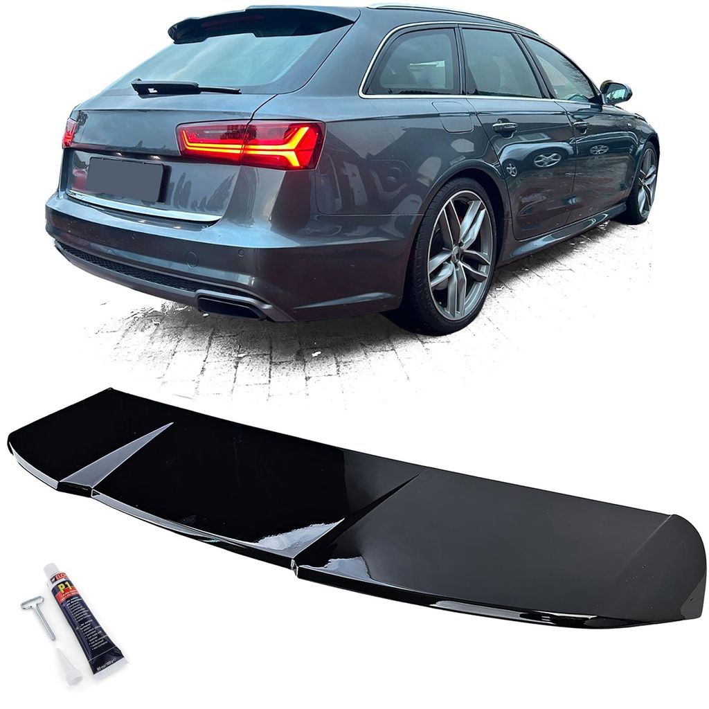 Dachspoiler Heckspoiler Schwarz Glanz für Audi A6 C7 4G Produktbild 