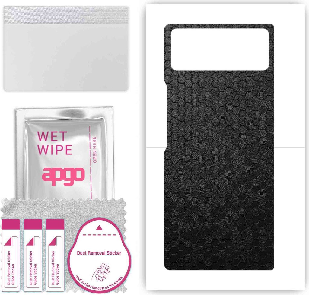 apgo Rückseite Schutzfolie, Skin, kompatibel mit Xiaomi Mix Fold 2, Hinten Displayschutzfolie aus Vinylfolie, kratzfest, einfache Montage - Schwar...