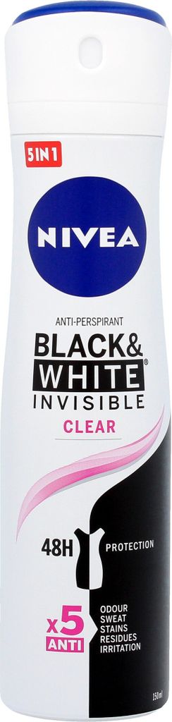 NIVEA Invisible Black&White 48H Clear Antitranspirant 150ml