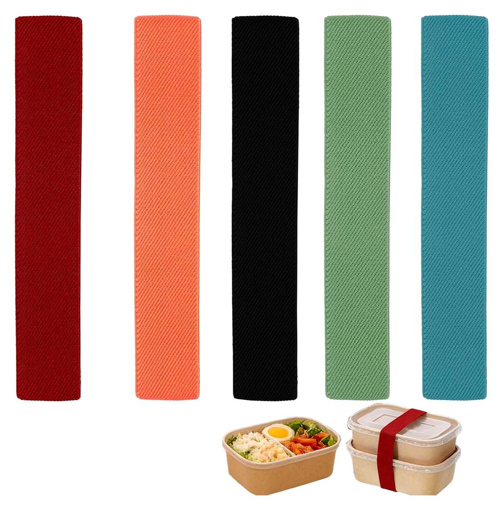 10 Stück Gurt für Lunchboxen, Längenverstellbare Befestigungsgurte für Brotdosen, Hochwertiges Zubehör für Bento Boxen