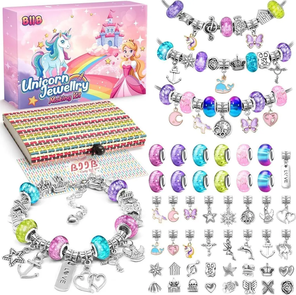 Kit Bracelet Enfant Facile sans Outil - Bijou Créatif Fille 5-12 ans
