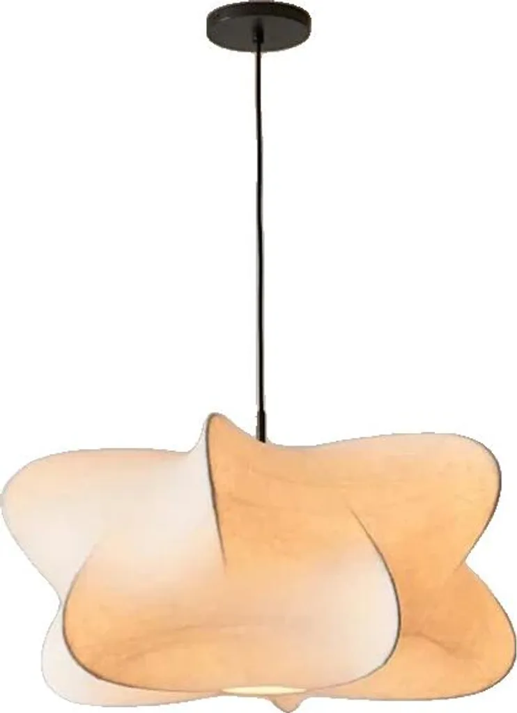 Suspension Art Déco tactile blanche 50cm : fini les câbles disgracieux
