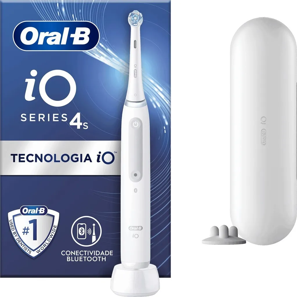 Brosse à Dents Électrique Oral-B iO Série 4 Blanche pour un Soin Complet