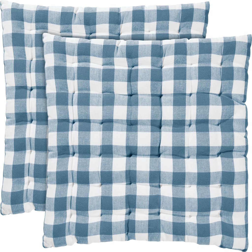 REDBEST Stuhlkissen Nashville" 2er-Pack blau 40x40x3 cm"