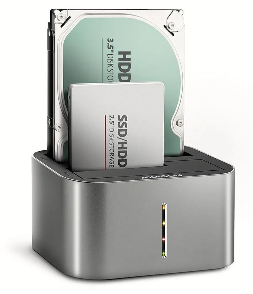 AXAGON ADSA-DC Dock Dual HDD SSD 2.5 3.5 pouces USB 3.2 SuperSpeed 5Gbps