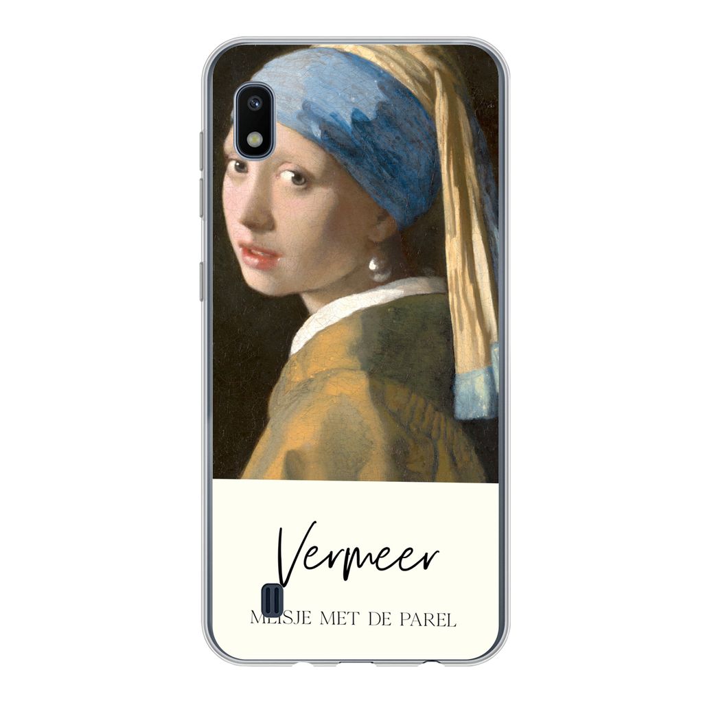 MuchoWow Handyhülle Schutzhülle Hülle für Samsung Galaxy A10 Das Mädchen mit dem Perlenohrring - Vermeer Silikon Softcase Handy Hülle - Sch...