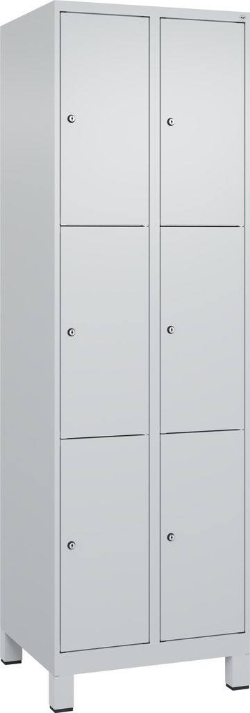 CP Schließfachschrank Classic Plus lichtgrau 080010-203 S10007, 6 Schließfächer 60,0 x 50,0 x 195,0 cm