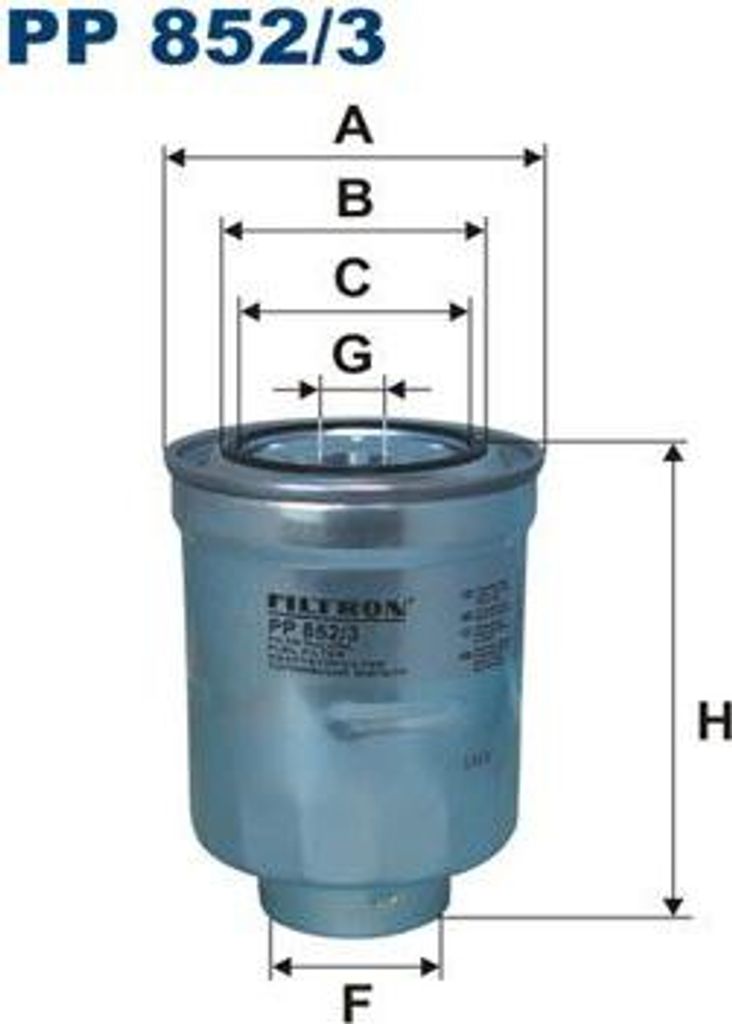FILTRON PP 852/3 Kraftstofffilter OE 1608933780 kompatibel mit 4008, Outlander, Lancer, Eclipse, ASX, C4