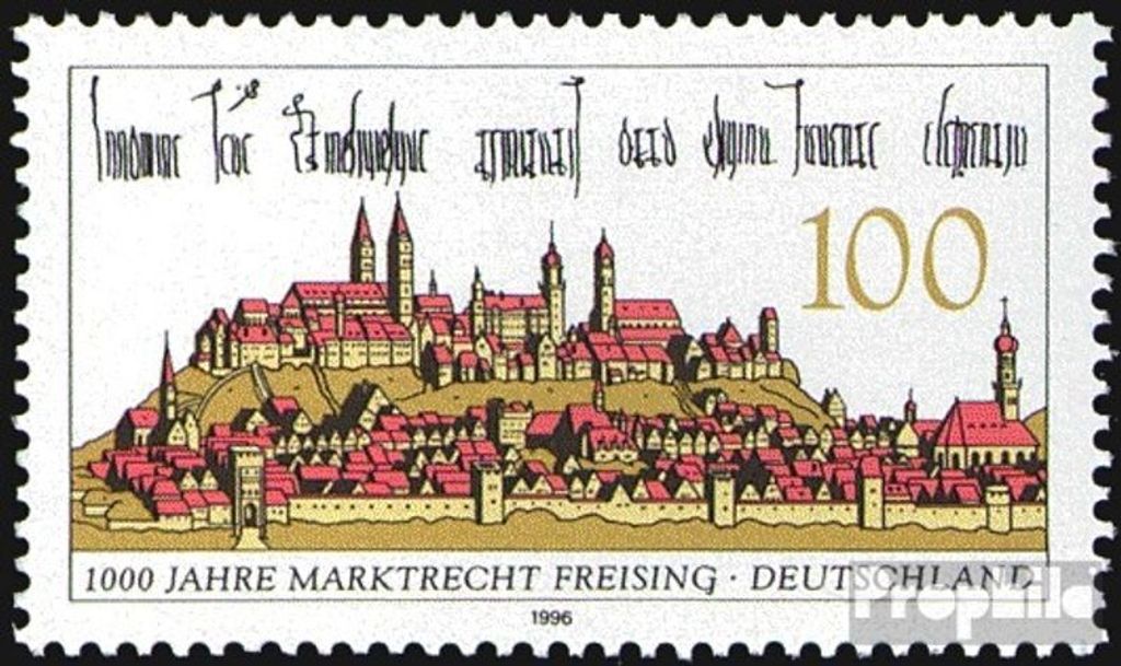Briefmarken BRD (BR.Deutschland) 1996 Mi 1856 (kompl.Ausgabe) postfrisch 1000 Jahre Marktrecht für Freising