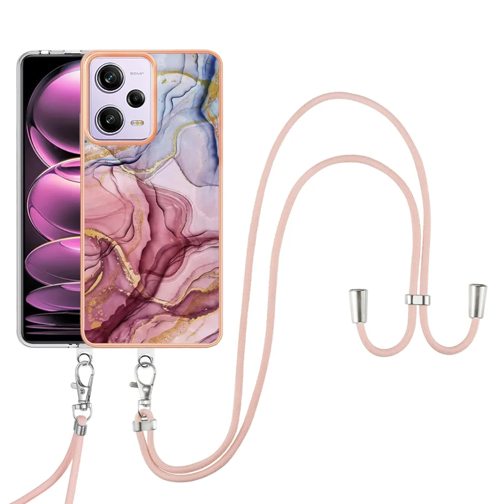 Custodia Xiaomi Poco X5 Pro & Redmi Note 12 Pro 5G con Tracolla Oro Rosa