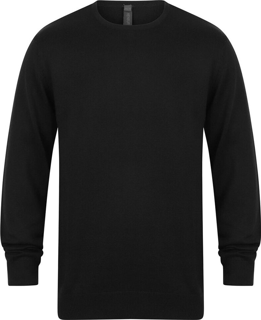 Henbury - Sweatshirt Rundhalsausschnitt für Herren PC5863 (L) (Schwarz)