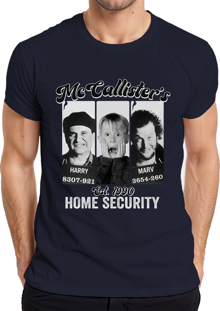 McCallister's Home Security Harry Marv Kevin - Weihnachten Christmas Xmas Herren T-Shirt, Navy, S