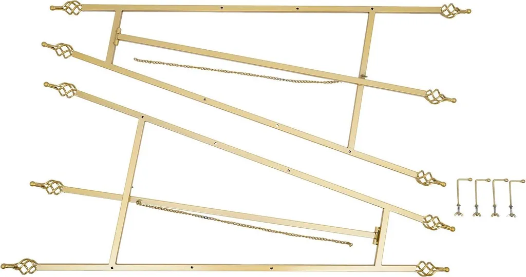 Support Tableau Stable et Robuste - Lot 2 Chevalets Métal Antidérapants Or - 9