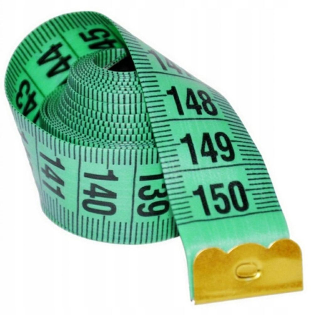 Schneidermaßband in Schachtel ETUI Meter Zentimeter aufrollbar 150 cm Grün