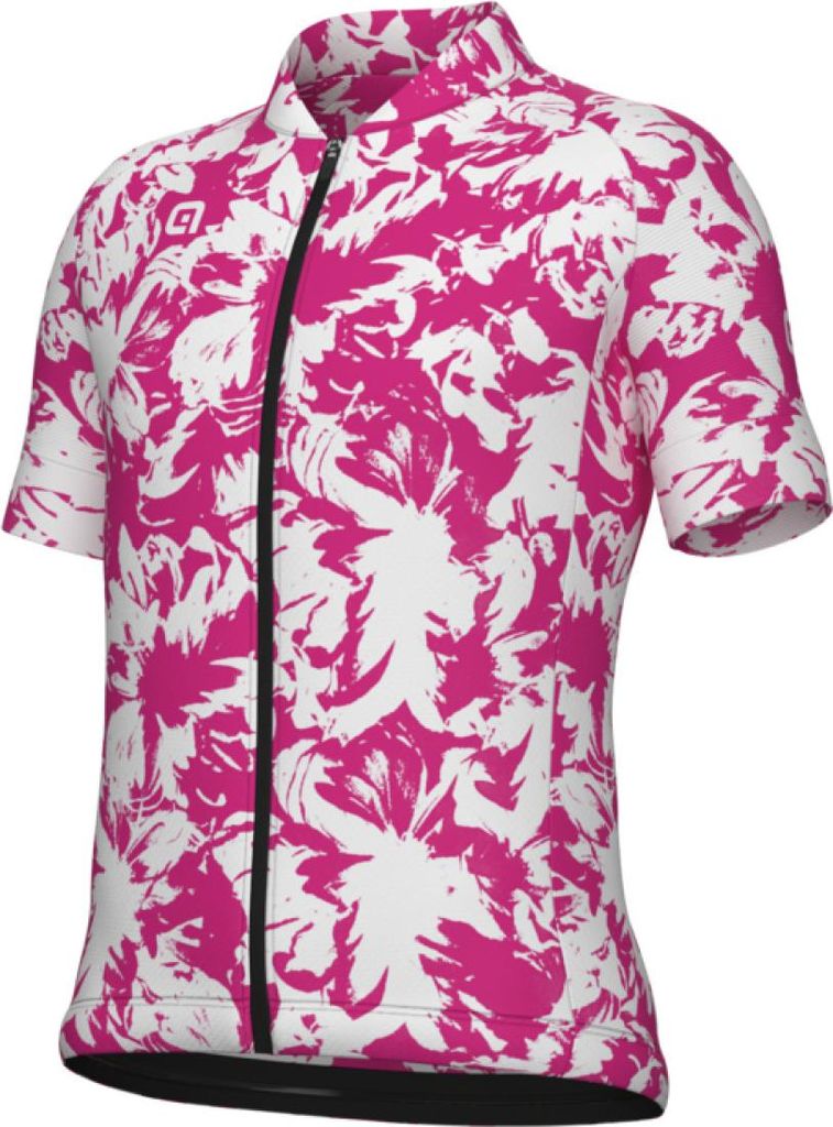 ALÉ Kurzarm Fahrradtrikot - ESSENZA KID - Rosa/Weiß 14Y