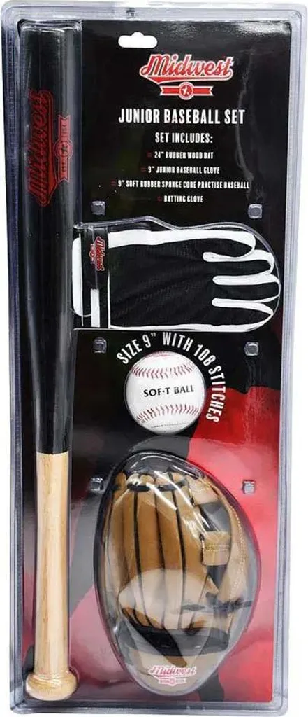Midwest Baseball Set Junior : Kit de Baseball Complet pour Enfants