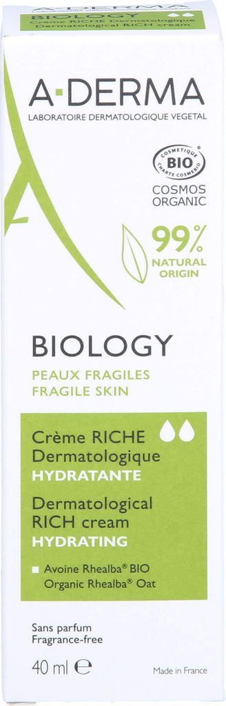 A-DERMA Biology Creme Reichhaltig - , 40 ml CRE Produktbild 