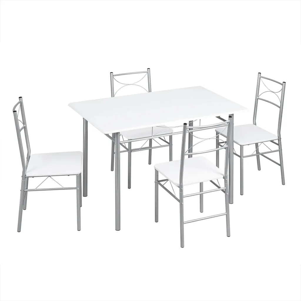 Table de salle à manger blanche facile à nettoyer et gain de place
