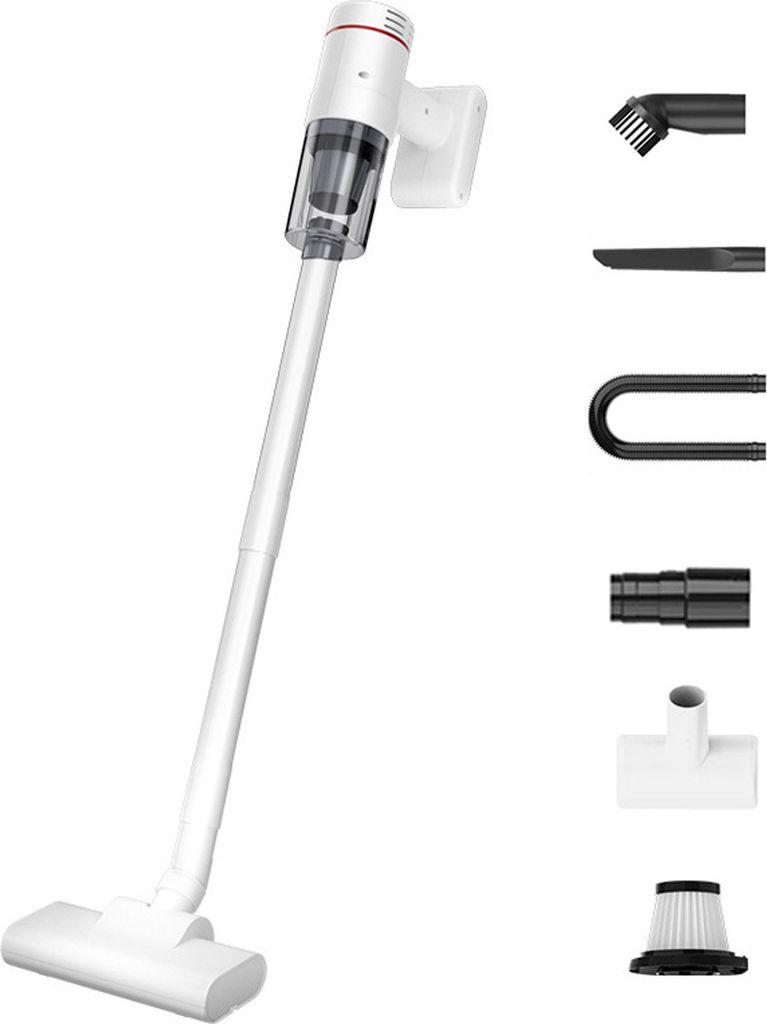 Kabelloser Handstaubsauger für Auto und Zuhause, leistungsstark, beutellos, ideal für gründliche Reinigung von Fahrzeugen und Haushalten.