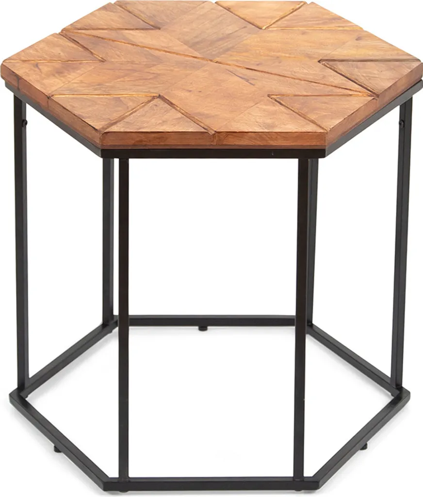 Bout de canapé scandinave Helsinki en acacia clair Milton & Oldbrook