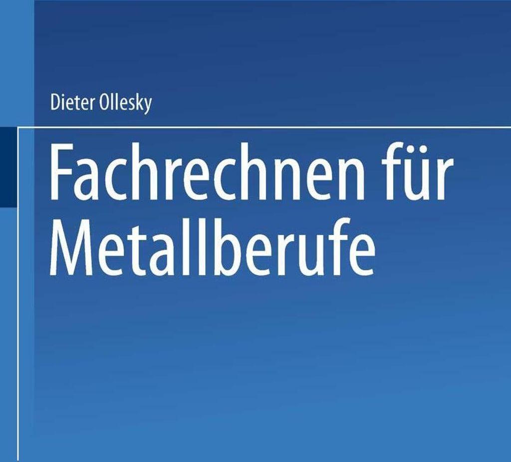 Fachrechnen für Metallberufe