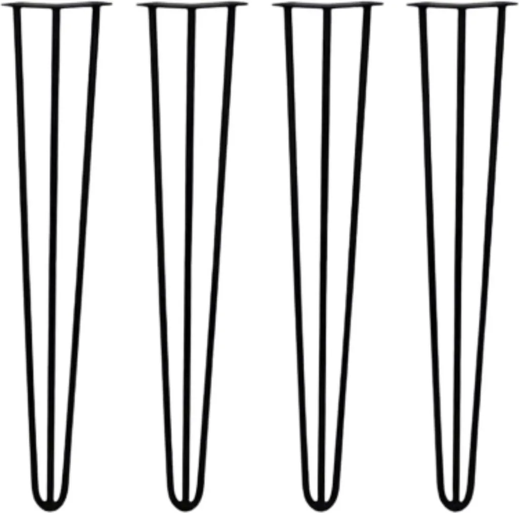 Gambe per tavolo a forcella 86 cm – Set di 4 gambe per tavolo in metallo massiccio – Design industriale – Per scrivania, ufficio, ristorante e tavolo da pranzo