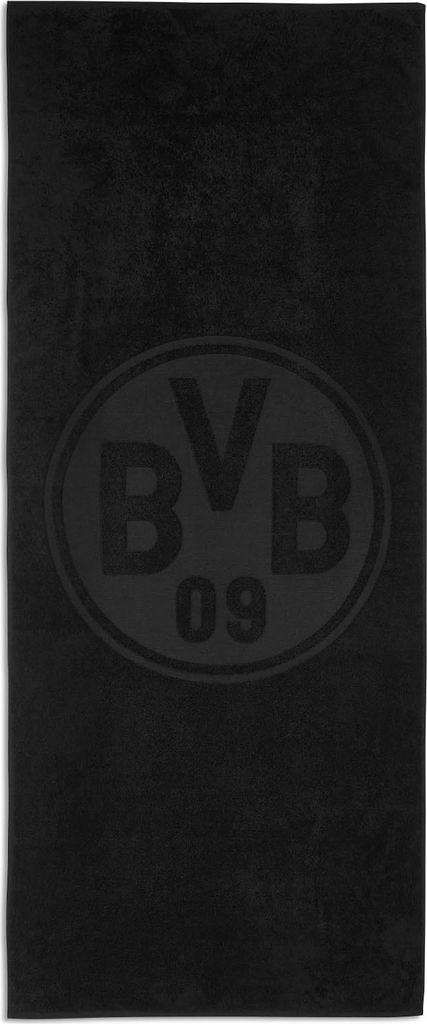 Borussia Dortmund BVB Badetuch schwarz 70 x 180 cm Produktbild 