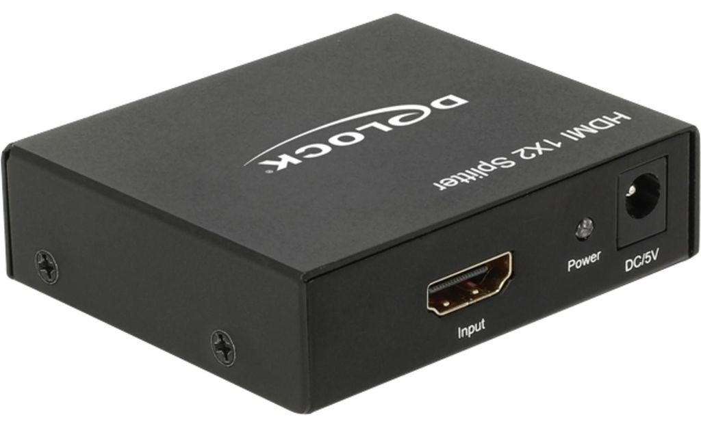 DeLOCK 87701, HDMI, 2x HDMI, Schwarz, Metall, 340 MHz, 1 m Produktbild 