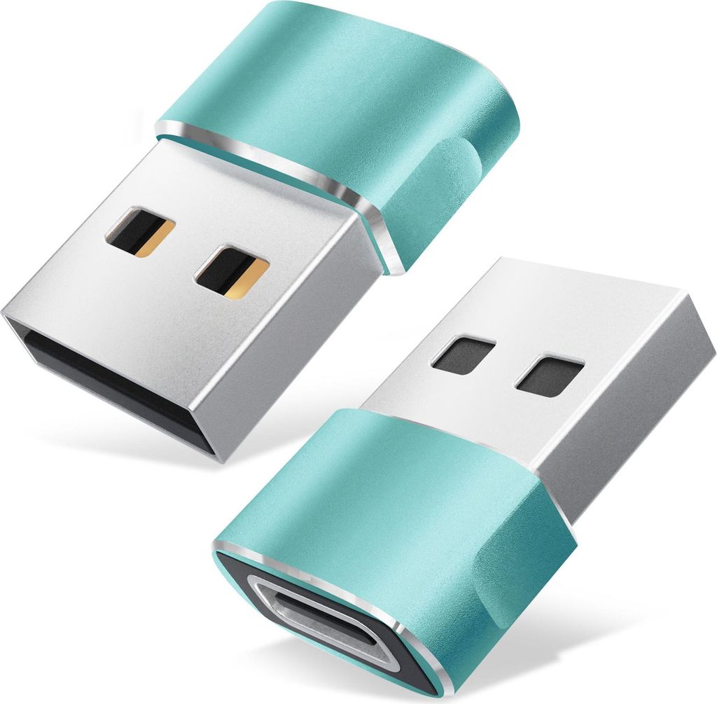 CELLONIC 2 x USB-C auf USB-A-Adapter – USB-C-Buchse auf USB-A-Stecker Konverter Twin-Pack–Connector zum Laden & für schnelle Datenübertragung...