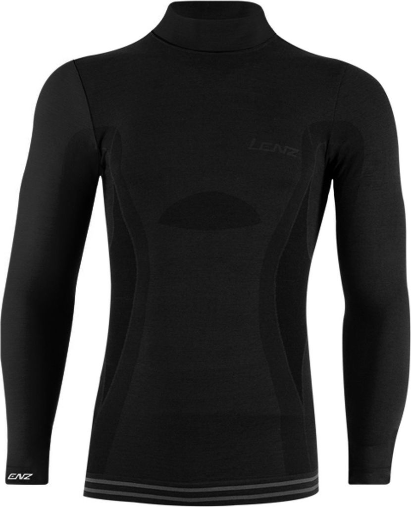Lenz Herren Funktionsshirt Langarm Merino 6.0 , Schwarz, S