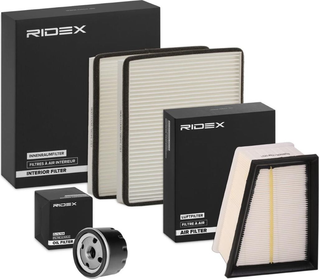 RIDEX Filterset Inspektionspaket Filtersatz für RENAULT ESPACE IV (JK0/1) ESPACE III (JE0)