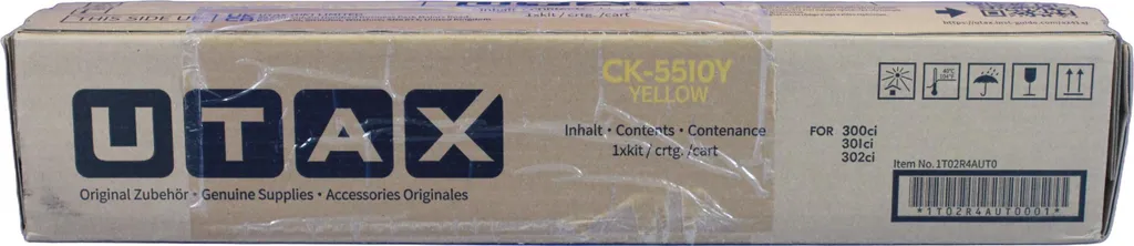 Toner Utax 1T02R4AUT0 Jaune CK5510 : Évitez les Traces et Coulures