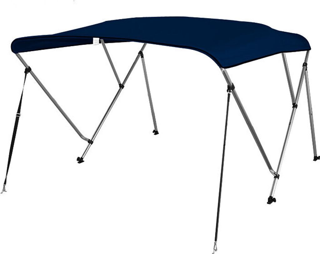 3 Stangen Bimini Top Deluxe Alu 170-182cm Breite Höhe 117cm Farbe blau