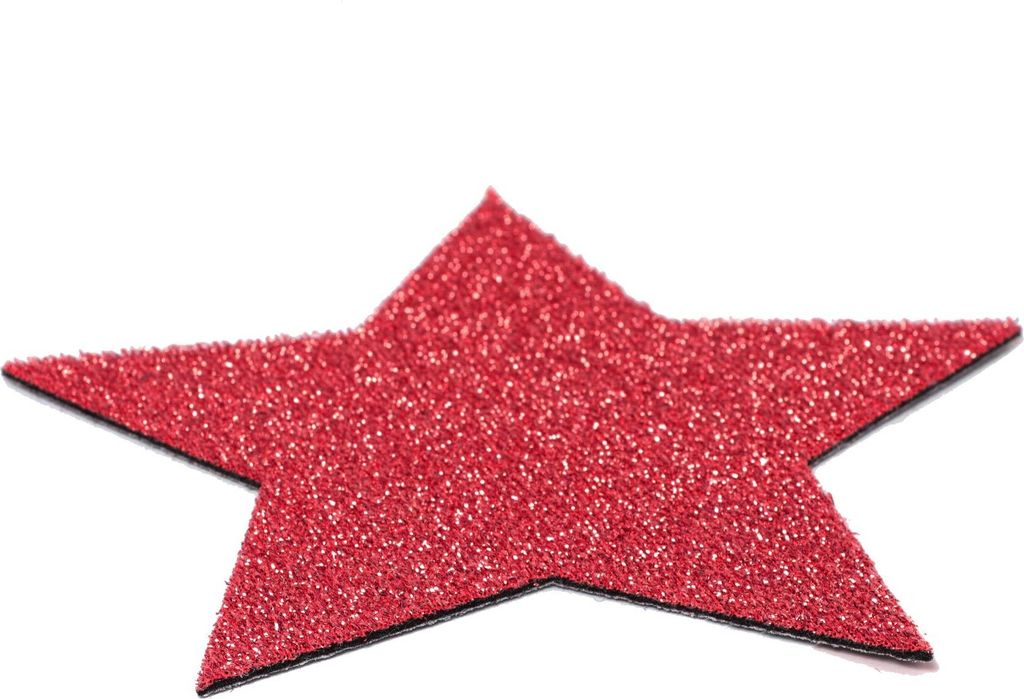 Primaflor Deko-Stern - GLIMMER - Rot - 16,5 cm - Teller- & Tassenunterlage - Tischunterlage - Tischdecke, Filzdecke & Weihnachts-Deko - Tischdeckch...