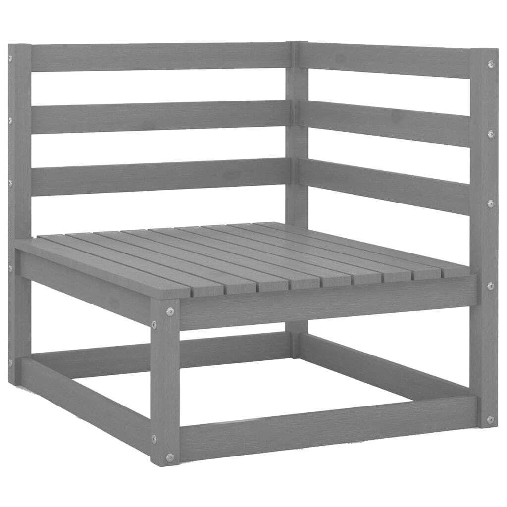 "SALE 2026" 2-tlg. Garten-Lounge-Set mit Kissen Grau Kiefer Massivholz - Gartensofas DEMöbel458242