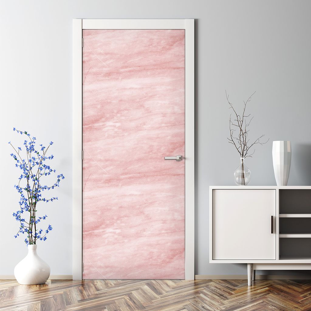 Dekorative Türtapete selbstklebend Klebefolie Türposter Türaufkleber Blumen-Aquarell weiß 70 x 200 cm