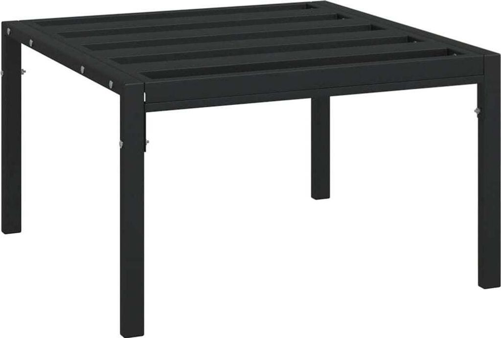 Garten-Couchtisch Schwarz 60x60x35 cm Stahl