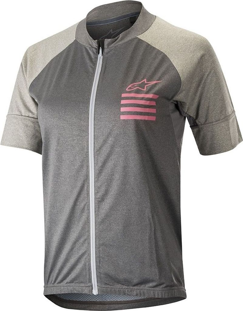 Alpinestars Stella Trail Full Zip SS Damen Fahrrad Jersey, hellgrau, L