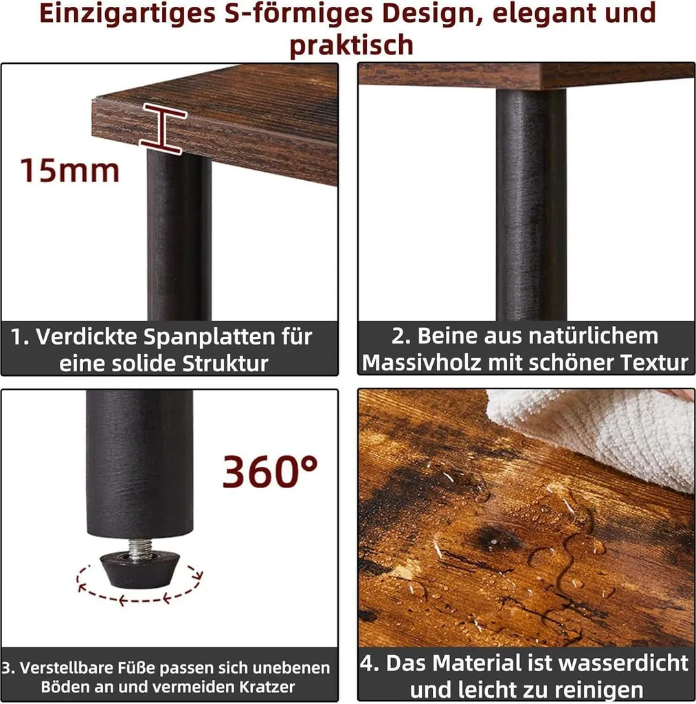 Table de nuit d'appoint pour chambre et salon : style rétro YD-TM152H