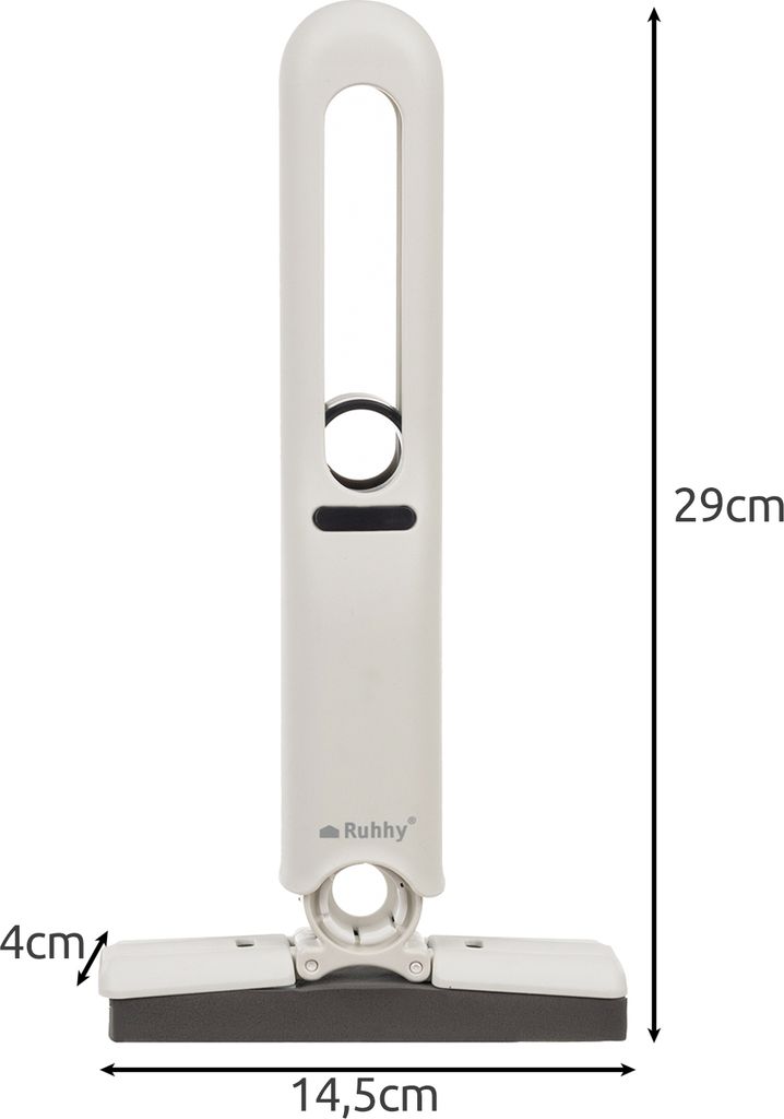 Fensterwischer Fensterabzieher Faltbar Wasserpressmechanismus drehbare Kopf Klicksystem Wischbreite 14,5 cm Ersatz-Reinigungspad Streifenfreie Fens...