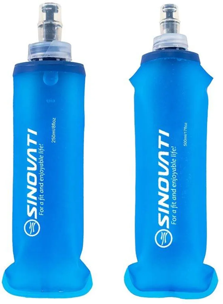 Gourde de sport pour cyclisme et fitness bleue, pack souple sans BPA