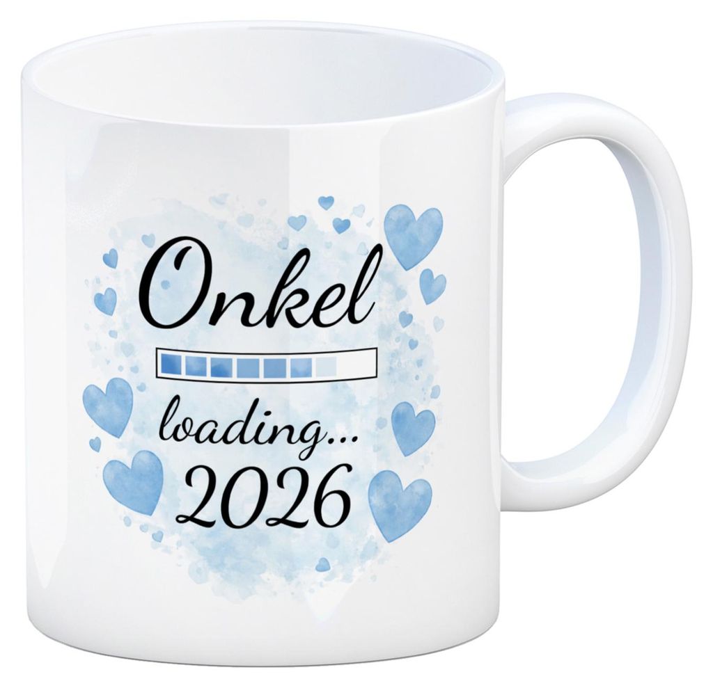 Hellblau Herzen Onkel loading 2026 Kaffeebecher