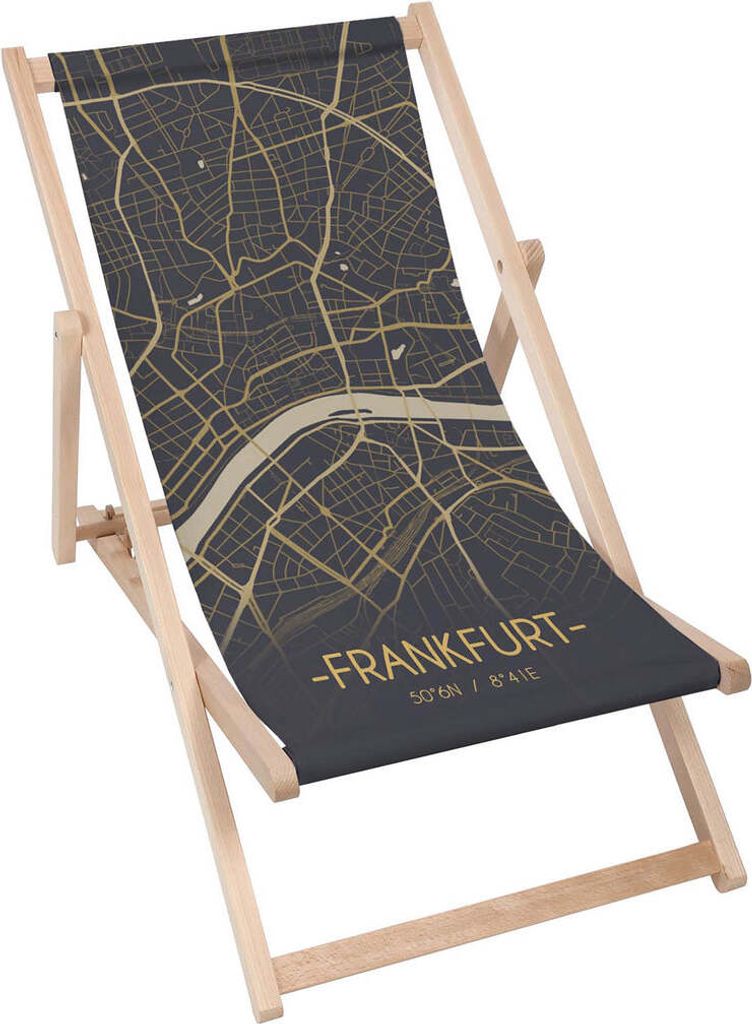 Dreamroots Liegestuhl klappbar Holz, Buchenholz bis zu 130 kg, Sonnenliege klappbar mit 3-stufiger Neigungsregulierung der Rückenlehne, Frankfurt Y&B