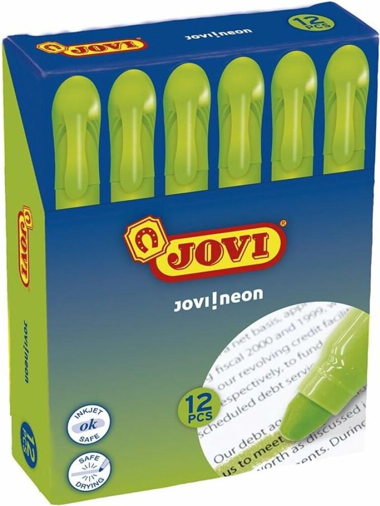 Jovi jovi!neon highlighter gel marker stick 140mm grün -12u-
