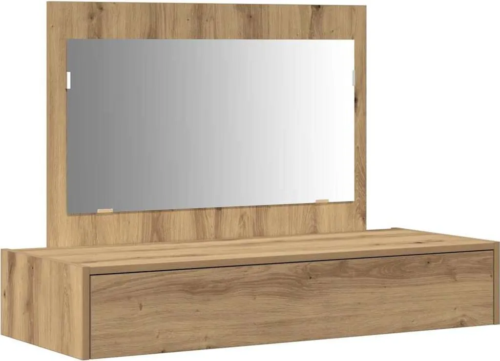Toeletta Marrone 100 x 40 x 70 cm - Tavolino Trucco Salvaspazio